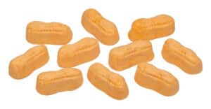 The mysterious orange colored, banana flavored peanut shaped candies